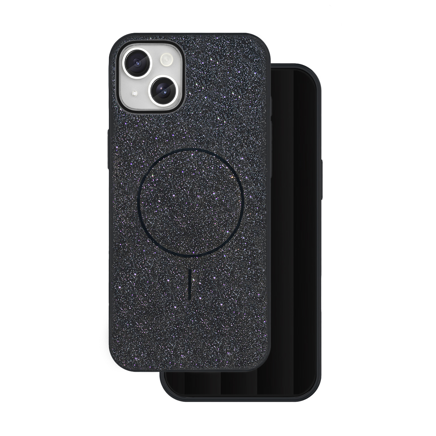 Mirdzošs plāns magnētiskais viedtālruņa apvalks iPhone 13 6,1" melns