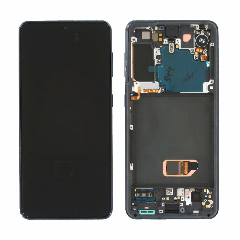 ЖК-дисплей Samsung G991 S21 5G с сенсорным экраном и рамкой Phantom Grey оригинал (сервисный комплект в сборе)