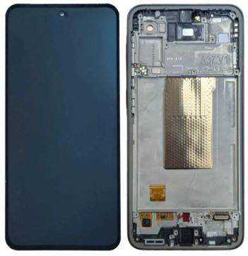 LCD экран Samsung A376 A37 5G с сенсорным стеклом и рамкой Charcoal оригинальный (service pack)