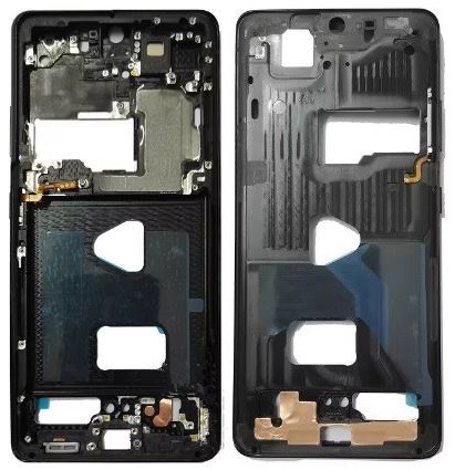 Iekšējais korpuss Samsung G998 S21 Ultra Phantom Black ar sānu pogām oriģināls (used Grade B)