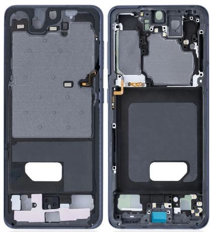 Средняя рамка Samsung G991 S21 5G Phantom Grey с боковыми кнопками оригинал (б/у Grade C)