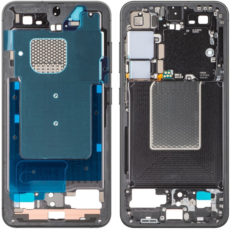 Средняя рамка Samsung S921 S24 Onyx Black оригинальная (б/у Grade C)