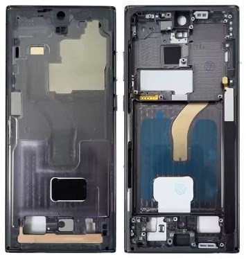 Middle housing Samsung S908 S22 Ultra Phantom Black original (used Grade B)