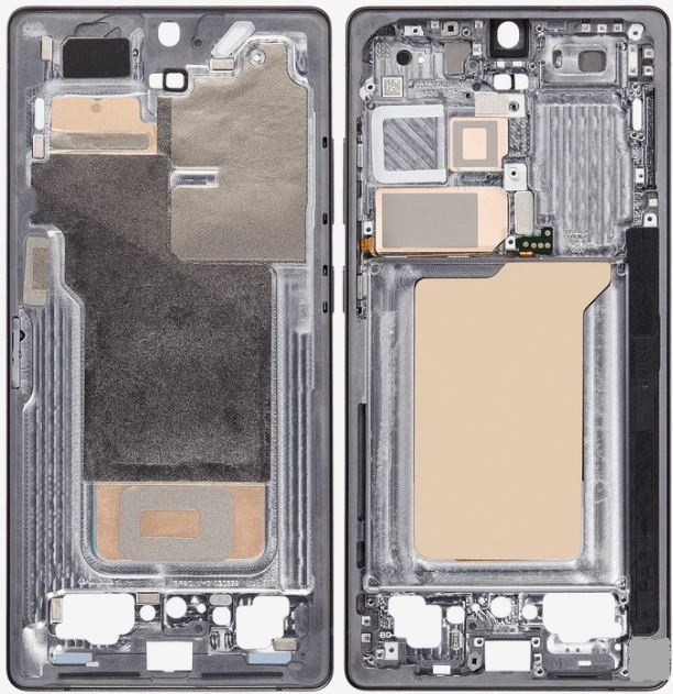 Средняя рамка Samsung S938 S25 Ultra Titanium Jetblack оригинальная (б/у Grade C)
