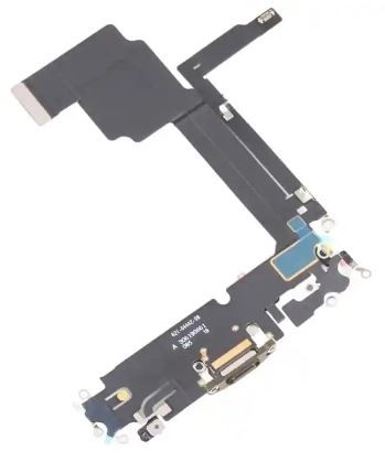 Elastīgā savienotāja lente iPhone 15 Pro Max uzlādes kontaktiem ar mikrofonu Black Titanium oriģināla (used Grade A)