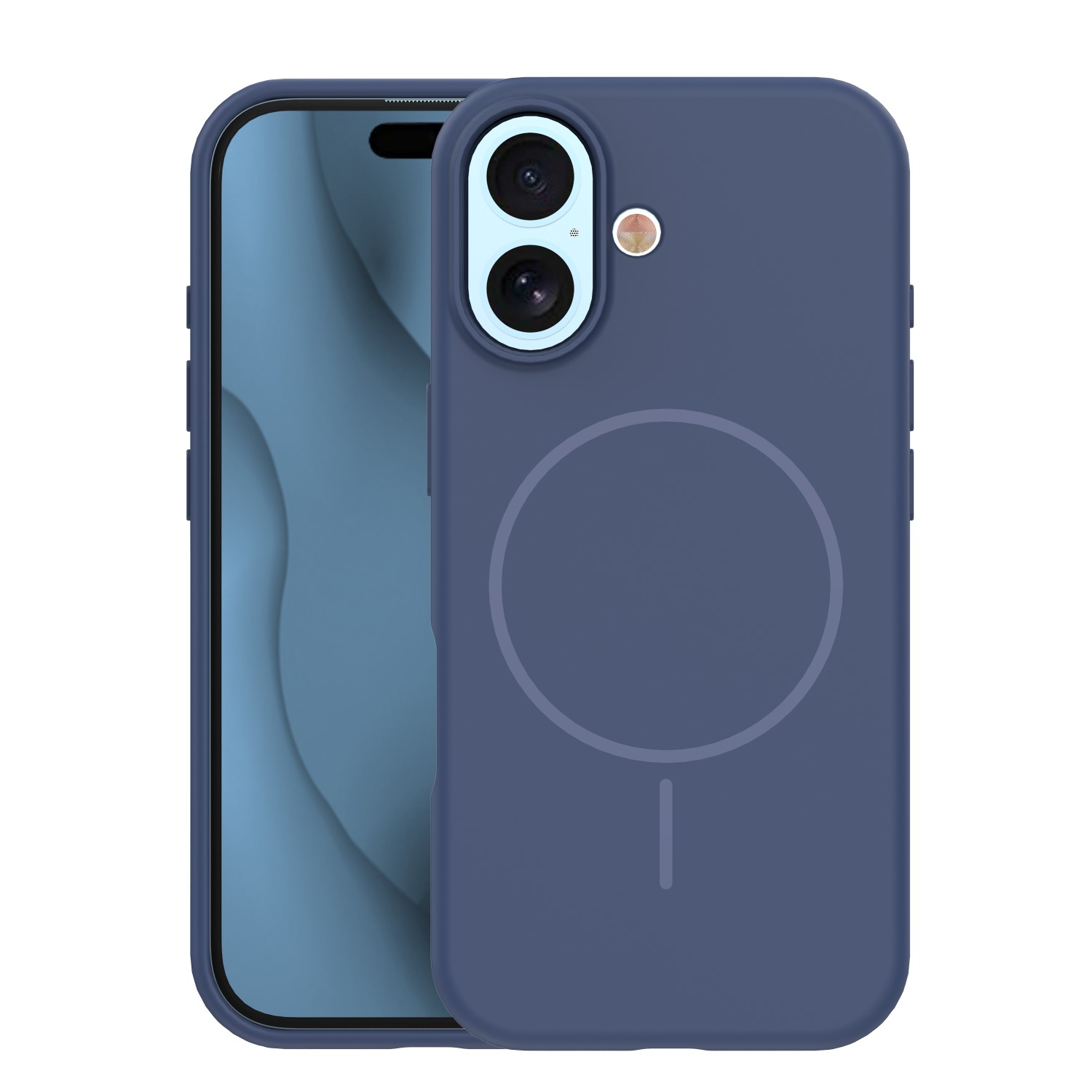 Silikona Thin Mag maciņš iPhone 17 6,3" tumši zils