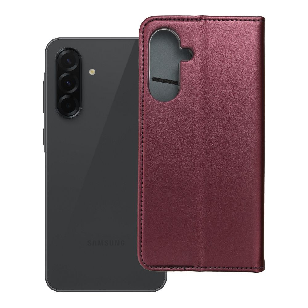 SMART MAGNETO viedtālruņa apvalks SAMSUNG A36 - tumši bordo (m)