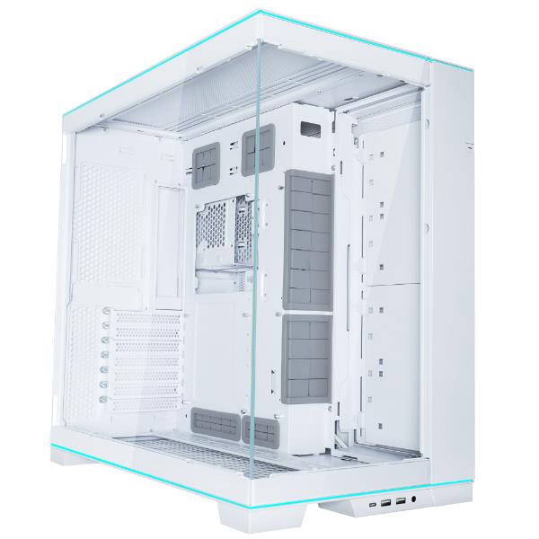 Datora korpuss LIAN LI O11 Dynamic Evo RGB, Tower, caurspīdīgs panelis, ATX/EATX/MicroATX/MiniITX, balts, G99.O11DERGBW.00