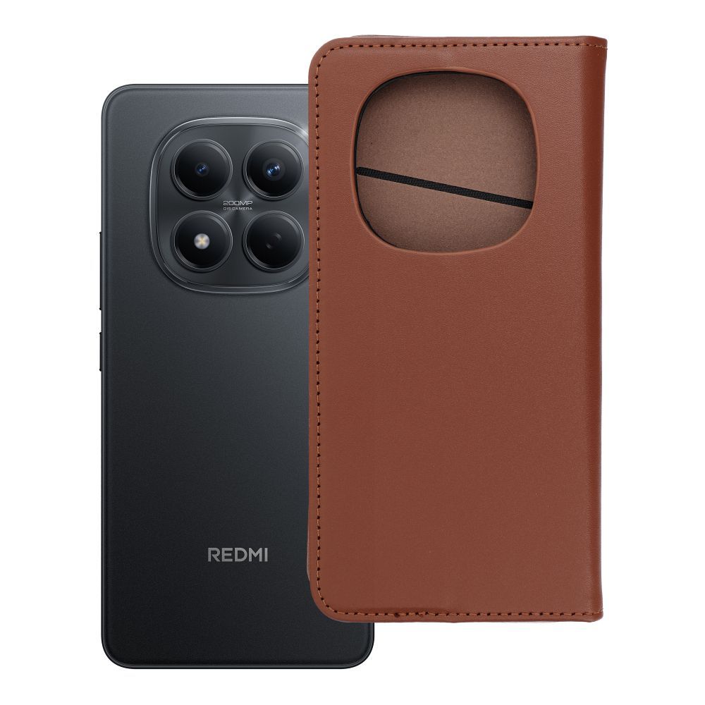 SMART PRO Grāmatiņa leather maciņš for XIAOMI Redmi Note 15 5G brūns
