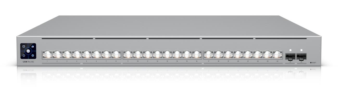 Ubiquiti pārvaldīts komutators L2/L3 1U 24x RJ-45 10G Ethernet 8x 2,5G 16x 10G 2x SFP28 rackmonts