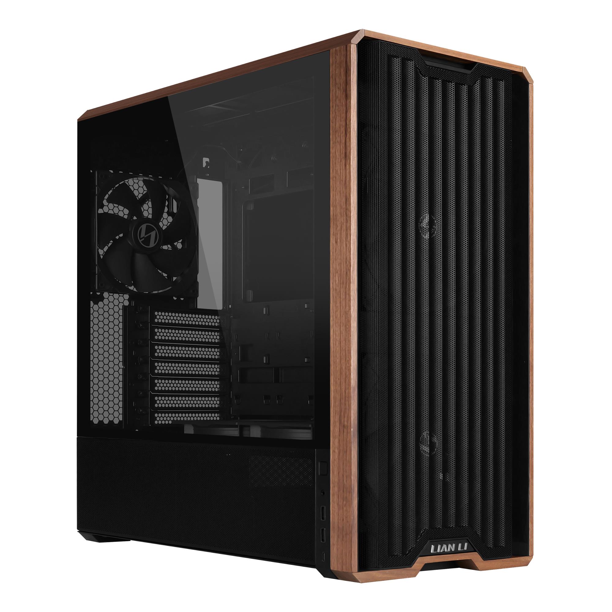Datora korpuss LIAN LI LAN217X ATX/mATX/EATX/SSI EEB melns Midi Tower