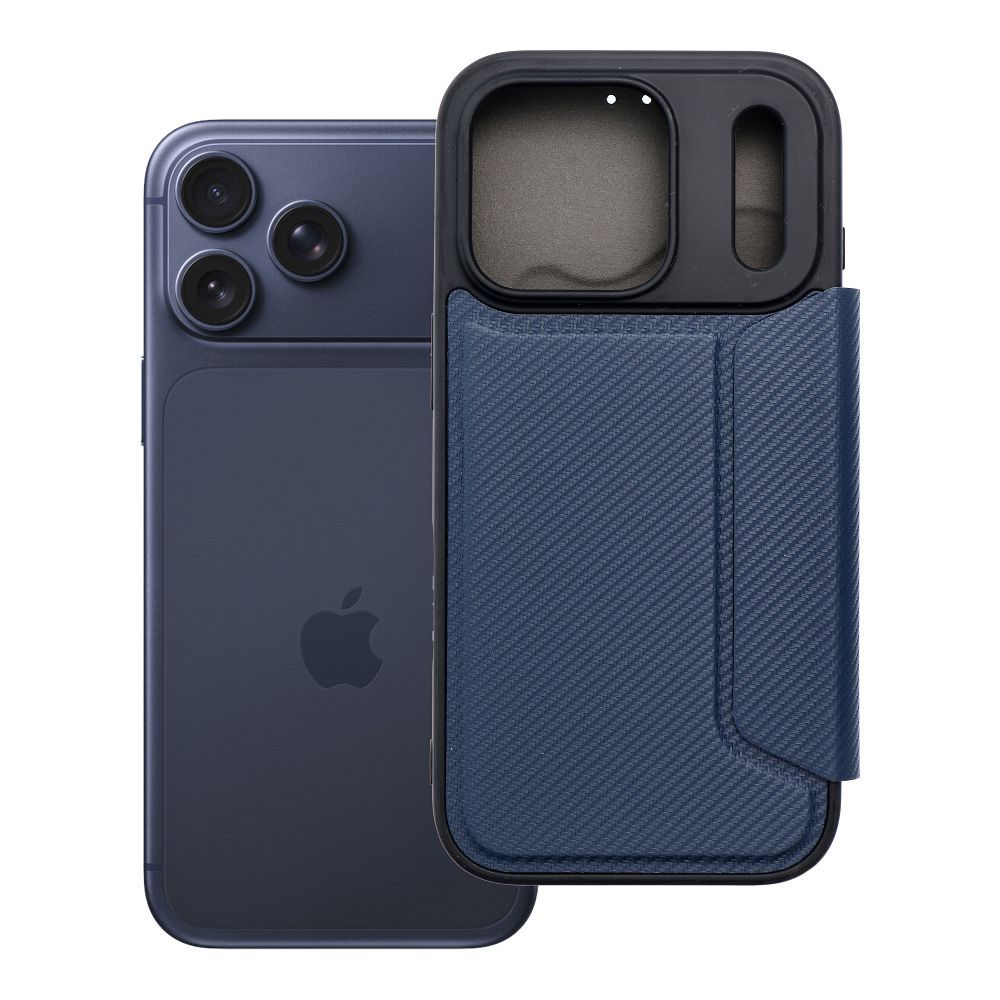 Viedtālruņa apvalks RAZOR Book priekš IPHONE 17 Pro zils