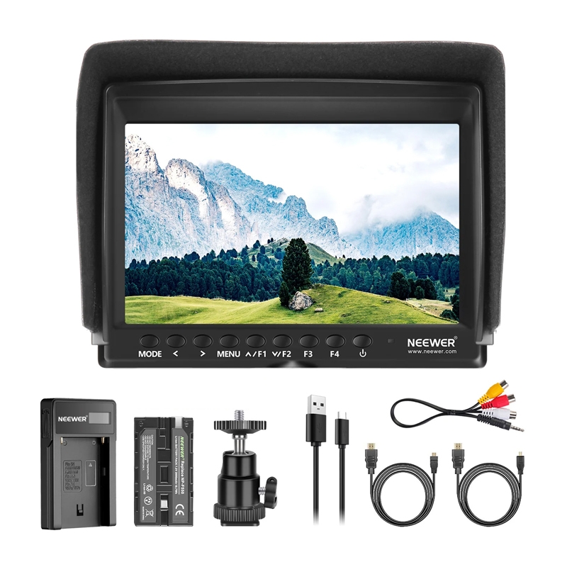 Полевой монитор NEEWER F100 + USB зарядное устройство + комплект аккумуляторов