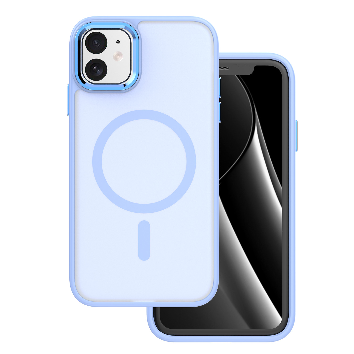 Viedtālruņa apvalks (m) Frozen magnētiskais iPhone 11 - gaiši zilais (m)