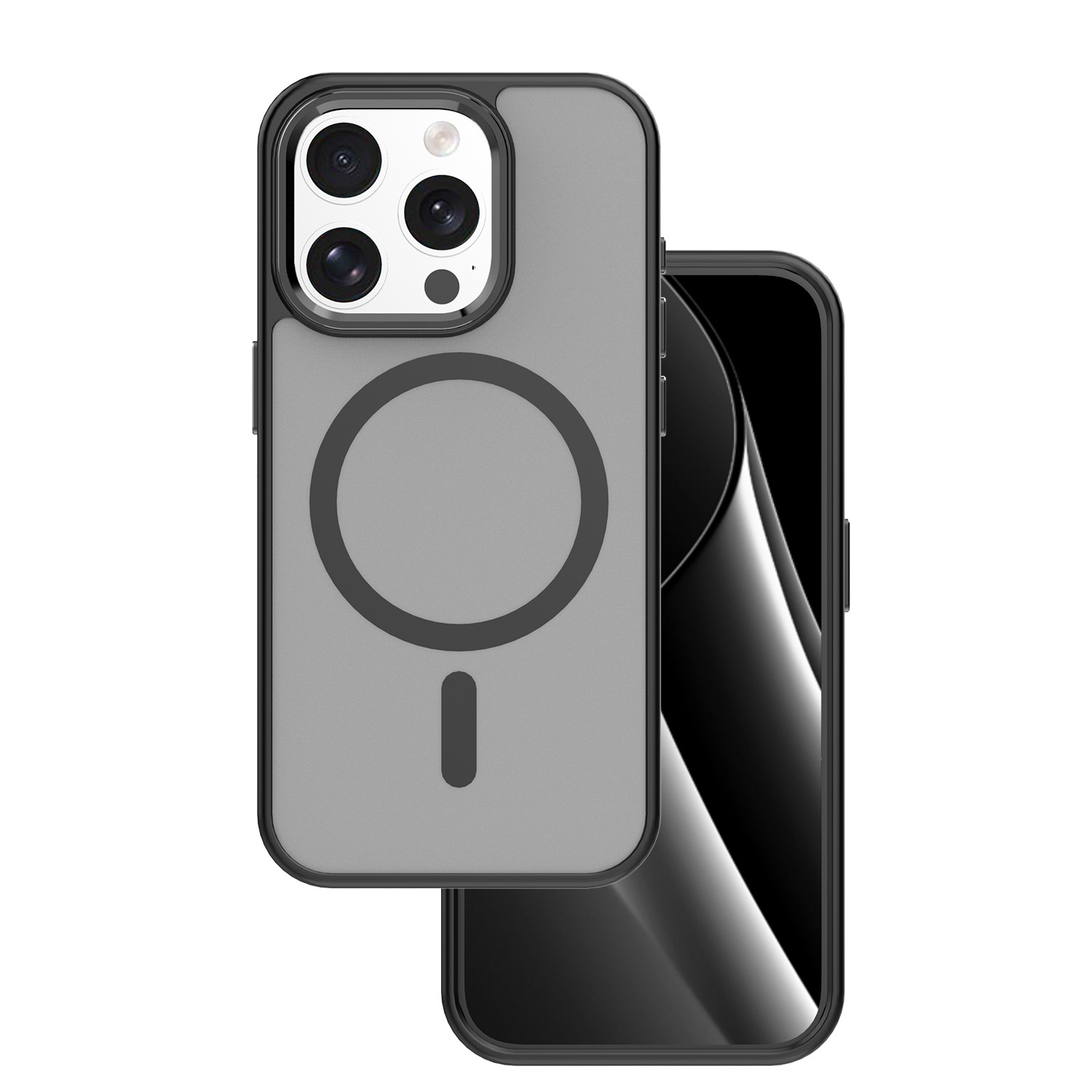 Frozen Magnētiskais viedtālruņa apvalks iPhone 15 Pro Max 6,7" melns