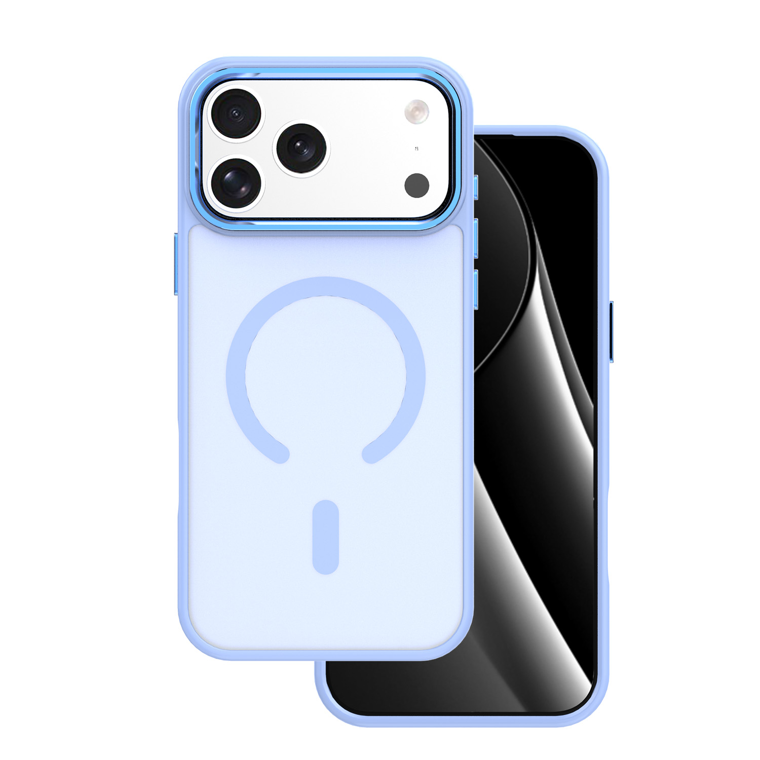Frozen Mag case for iPhone 17 Pro Max / 18 Pro Max 6,9" light blue open ring