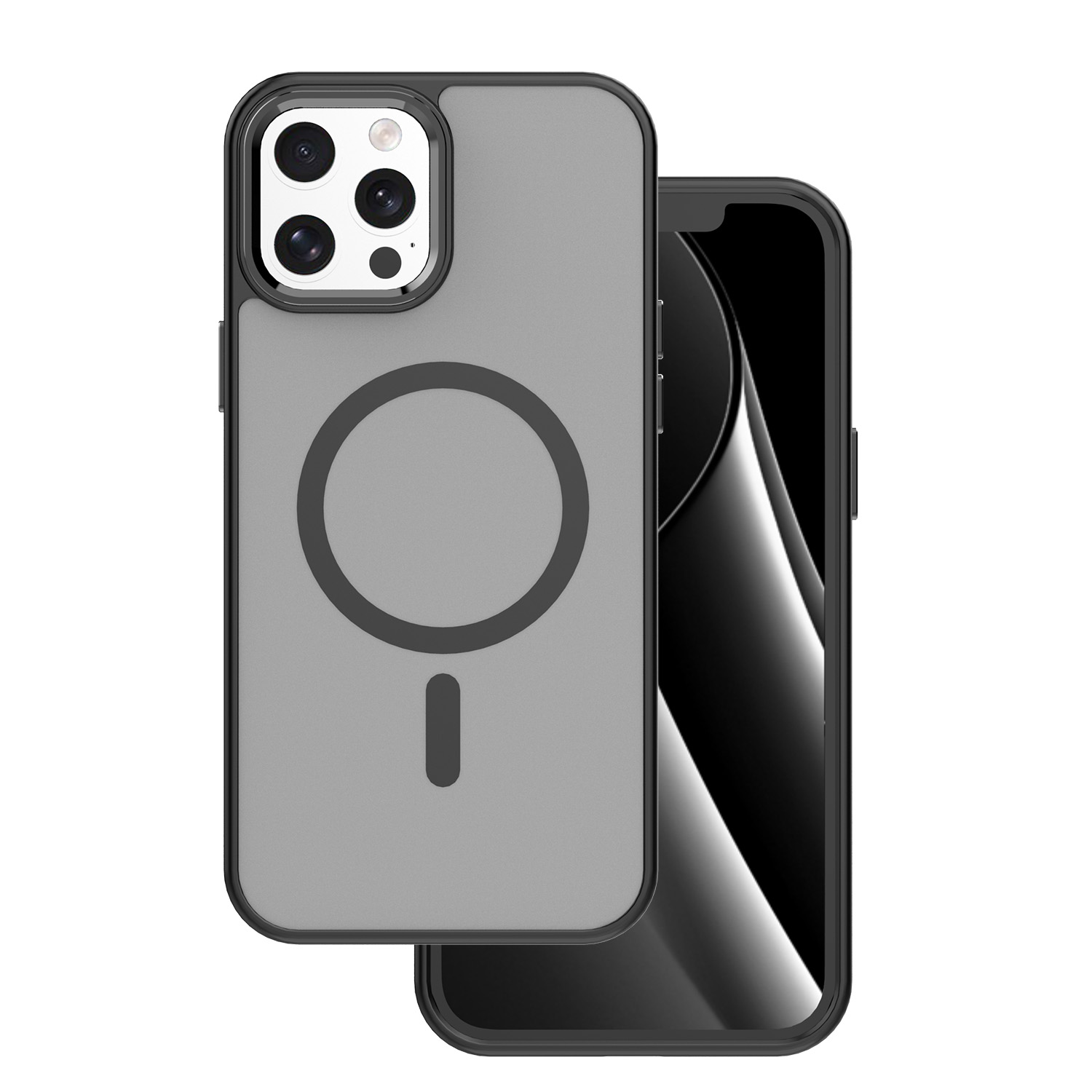 Frozen Magnētiskais viedtālruņa apvalks iPhone 12 Pro Max 6,7" melns