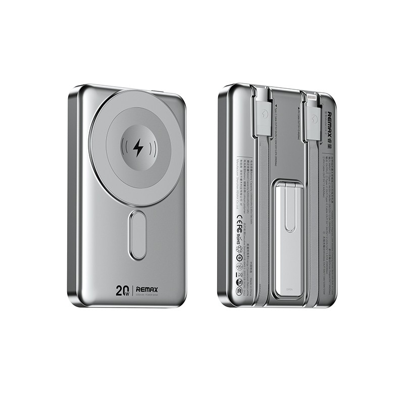 Ārējais akumulators Power Bank Remax CX-2 15W MagSafe 10000mAh pelēks