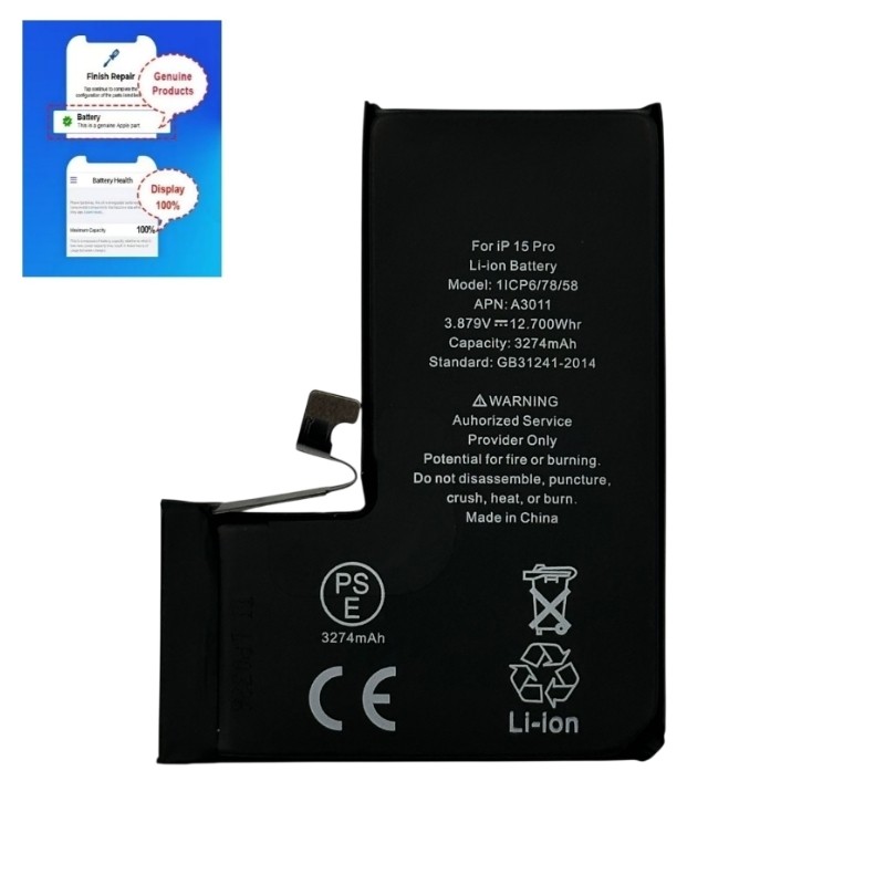 Battery Apple iPhone 15 Pro 3274mAh Diagnosable OEM