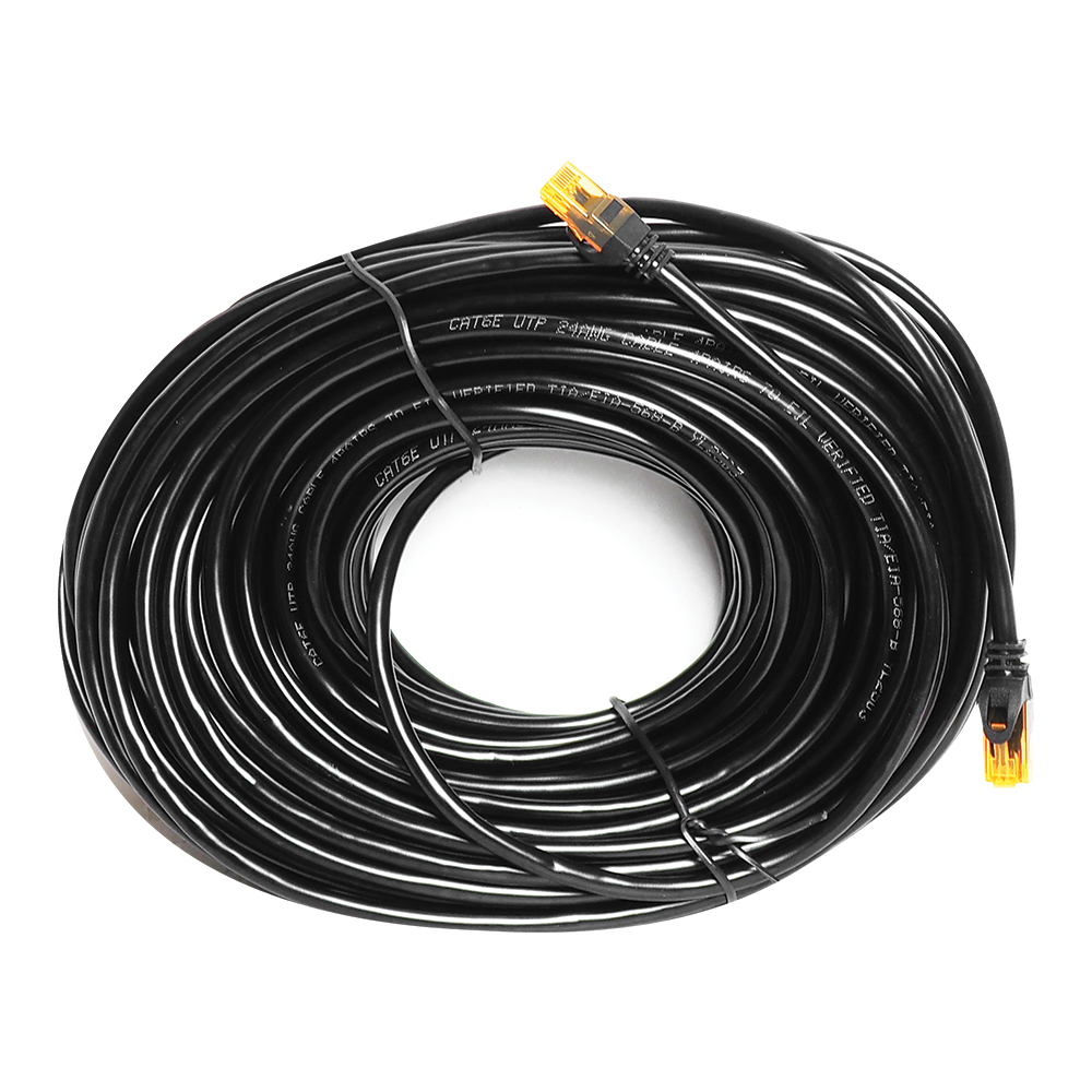 CAT6e UTP tīkla patchcord kabelis 8P8C melns 25m