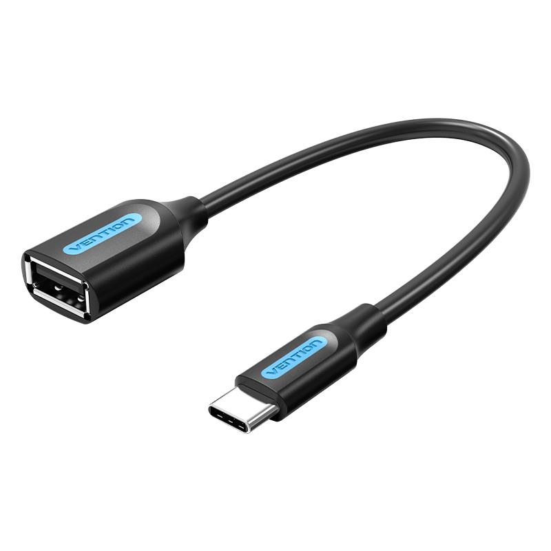 VENTION CCSBB USB 2.0 Type-C tēviņa uz Type-A mātīti kabelis 0,15m melns