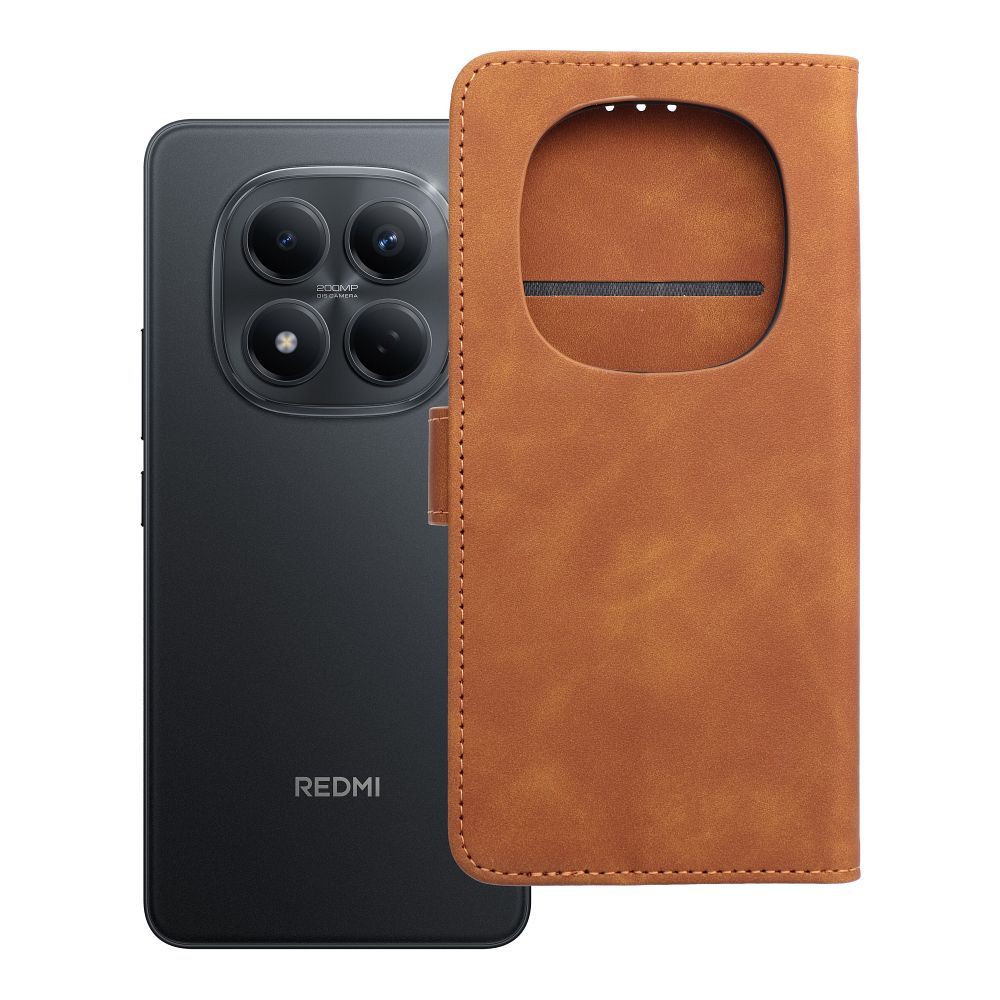 Книжка-чехол для Xiaomi Redmi Note 15 Pro 5G Tender Book коричневый