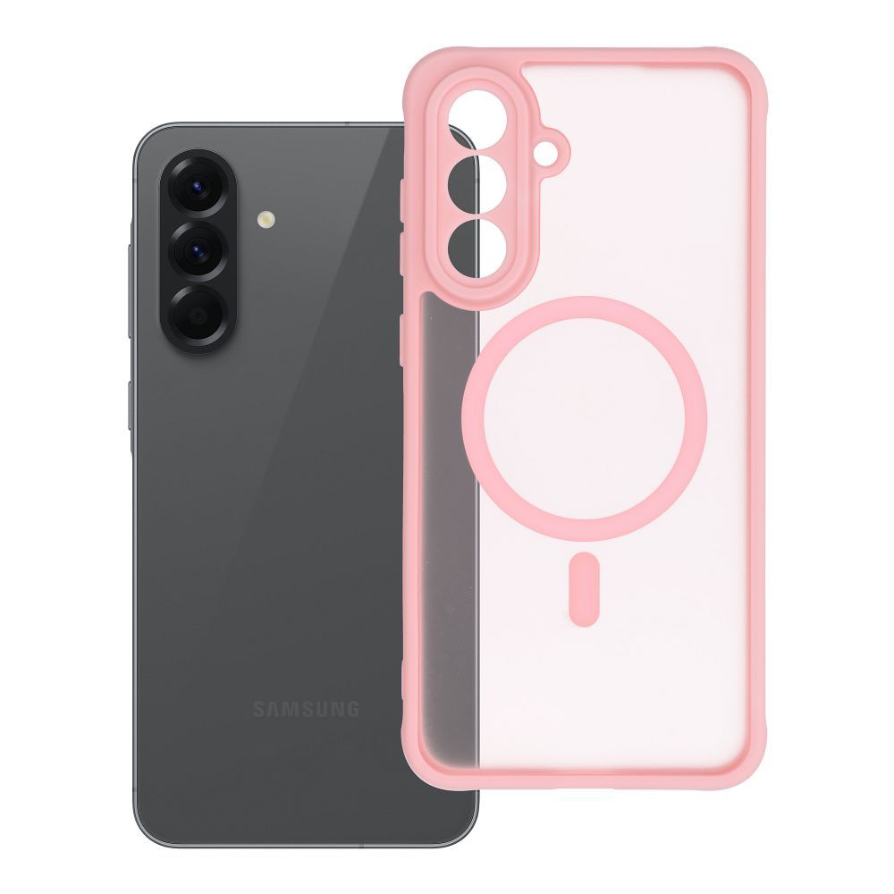 Case for Samsung A56 Full Matte Mag Cover compatible with MagSafe light pink