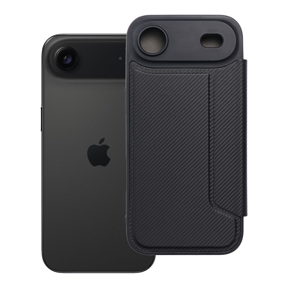 Viedtālruņa apvalks Razor Book priekš iPhone 17 Air - melns