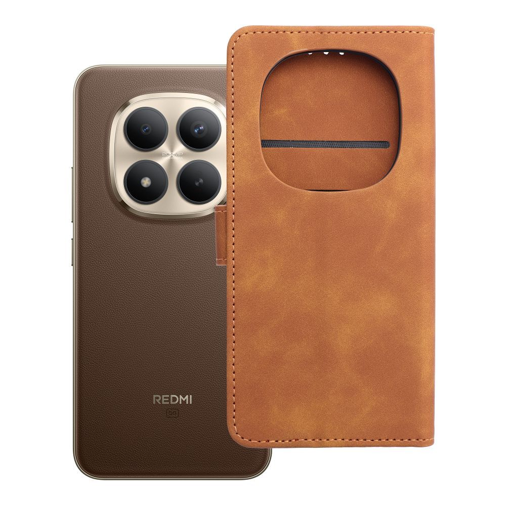 TENDER Grāmatas futrālis priekš XIAOMI Redmi Note 15 PRO PLUS 5G brown