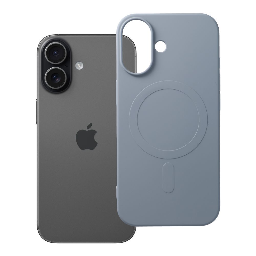 SILICONE MAG APVALKS (liels caurums) saderīgs ar MagSafe IPHONE 17 gaiši zila