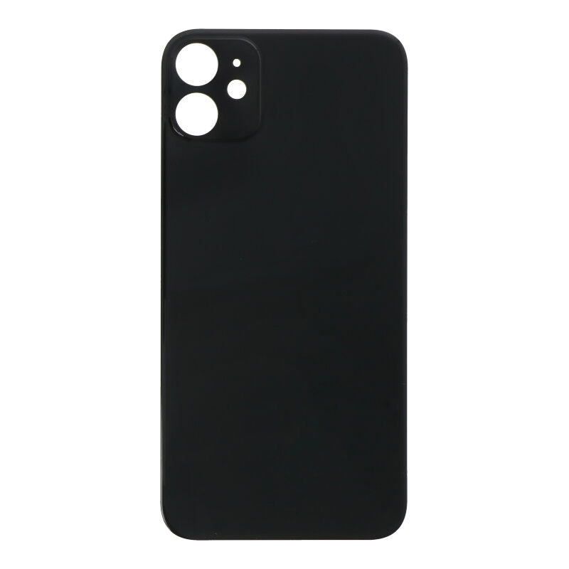 Задняя крышка iPhone 11 чёрная (увеличенное отверстие для камеры, EU) OEM