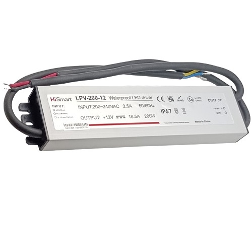 Barošanas bloks 12V, 16.5A, 200W, IP67