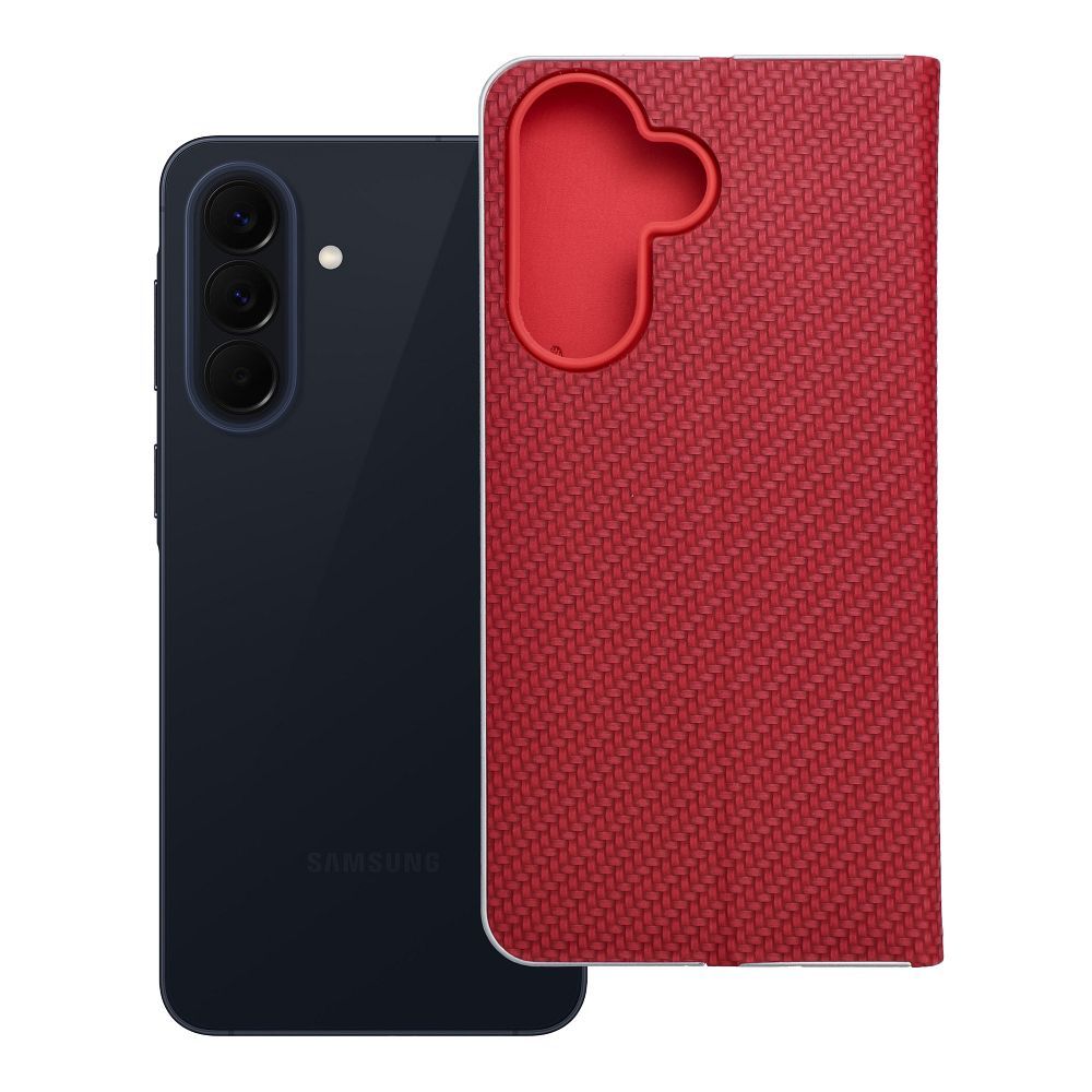 LUNA Book Carbon priekš SAMSUNG A57 5G sarkans
