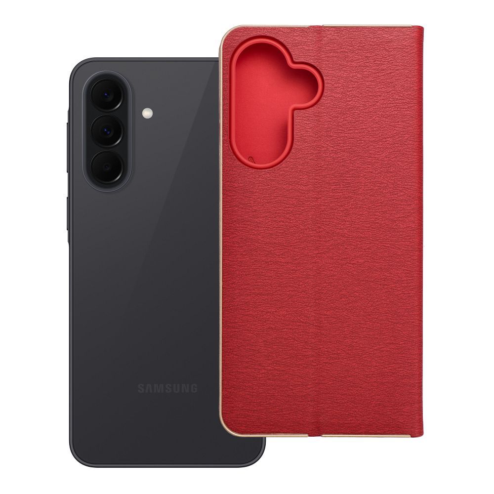 LUNA Book Gold priekš SAMSUNG A37 5G sarkans