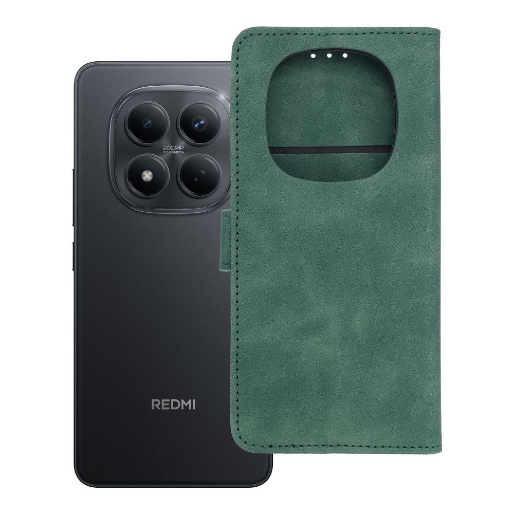 TENDER Grāmatas futrālis priekš XIAOMI Redmi Note 15 5G green