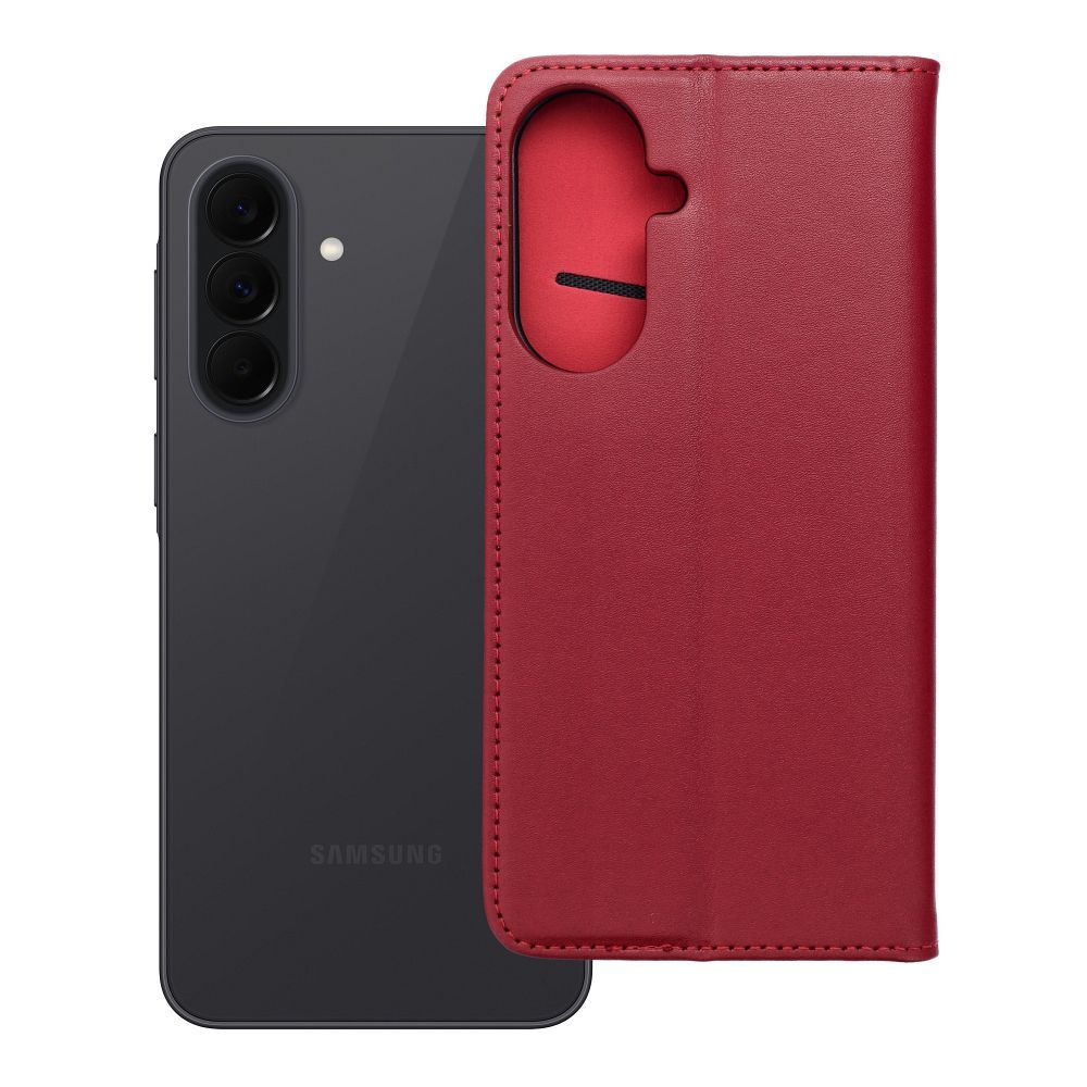 SMART PRO Book ādas futrālis SAMSUNG A37 5G bordo krāsā