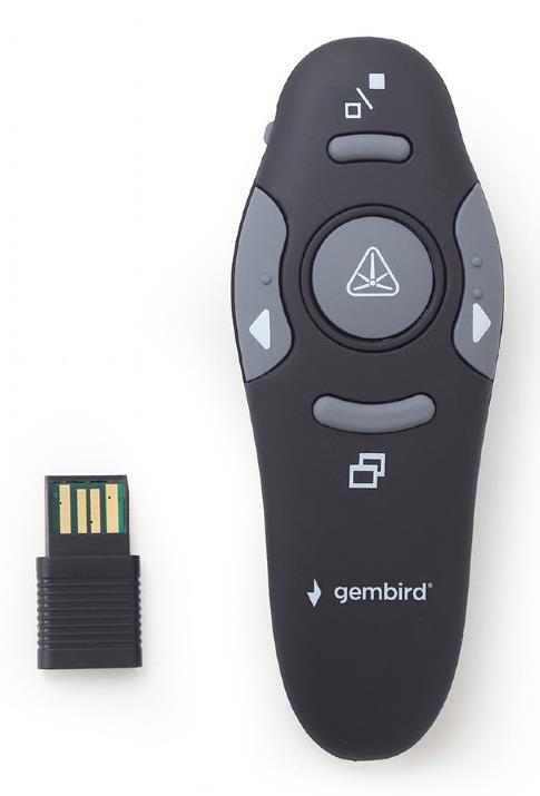 Bezvadu prezentācijas tālvadība USB WP-L-11 GEMBIRD