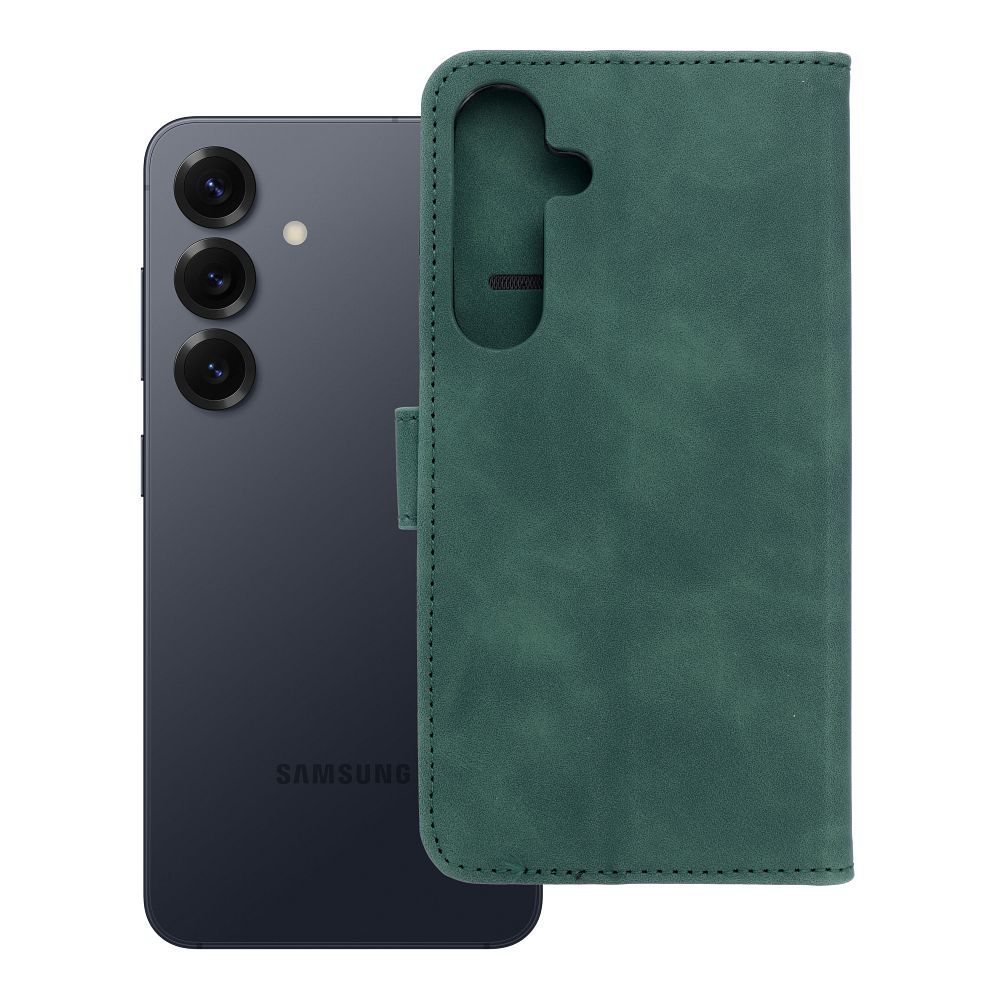 TENDER grāmatas viedtālruņa apvalks SAMSUNG S25 Plus zaļš
