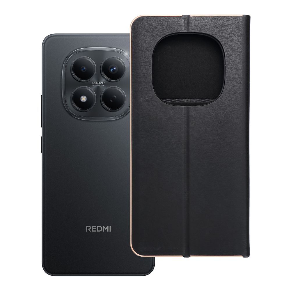 Книжка-чехол для Xiaomi Redmi Note 15 Pro 5G Luna Book Gold чёрный