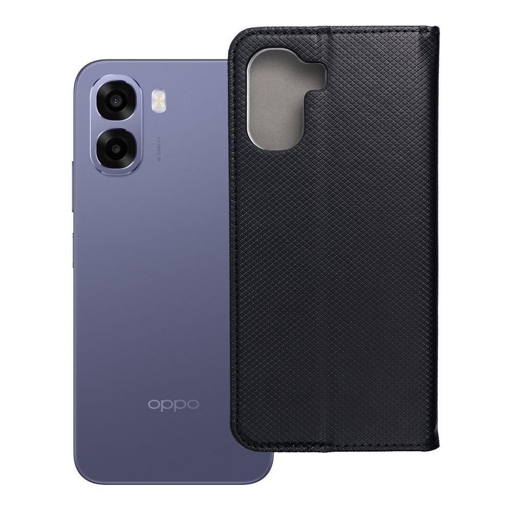 Atverams Smart Case Book maciņš Oppo A6x, melns