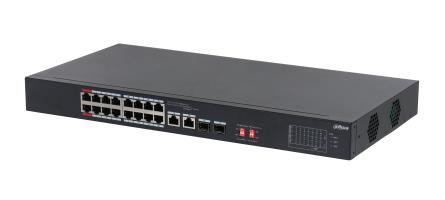 Komutators DAHUA S3218-16ET-135 16xRJ-45 2xSFP PoE L2 1U