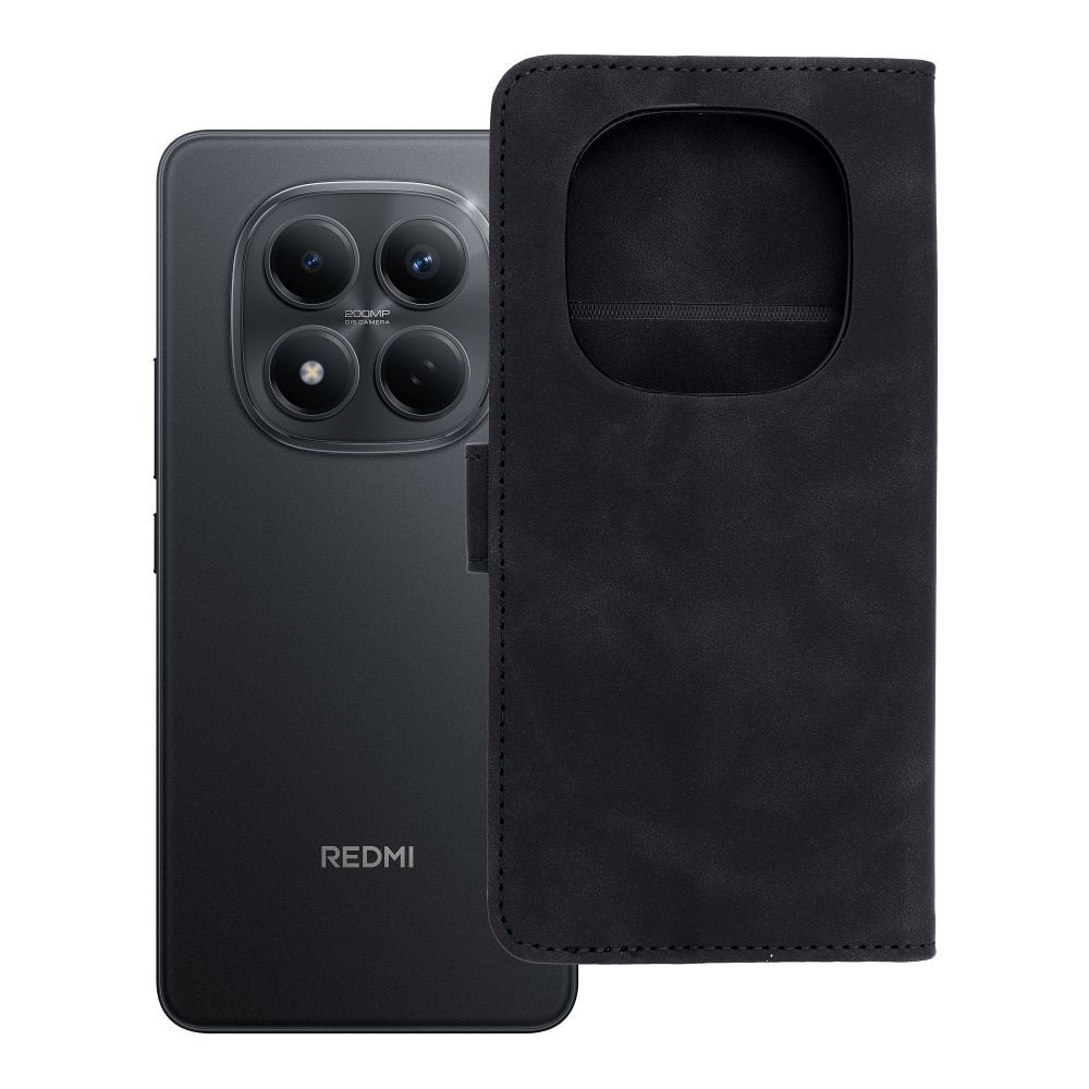 TENDER Grāmatu futrālis priekš XIAOMI Redmi Note 15 PRO 4G melns