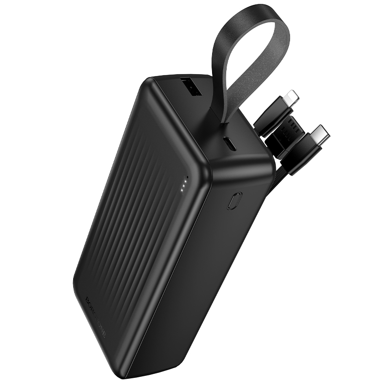 Borofone Power Bank 30000mAh BJ79B Clever - USB - with Type C and Lightning cables black