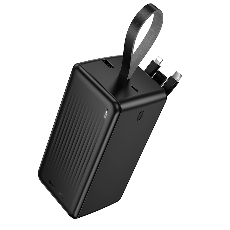 Borofone Внешний аккумулятор 50000mAh BJ79C Clever - USB - с кабелями USB, Type C и Lightning чёрный