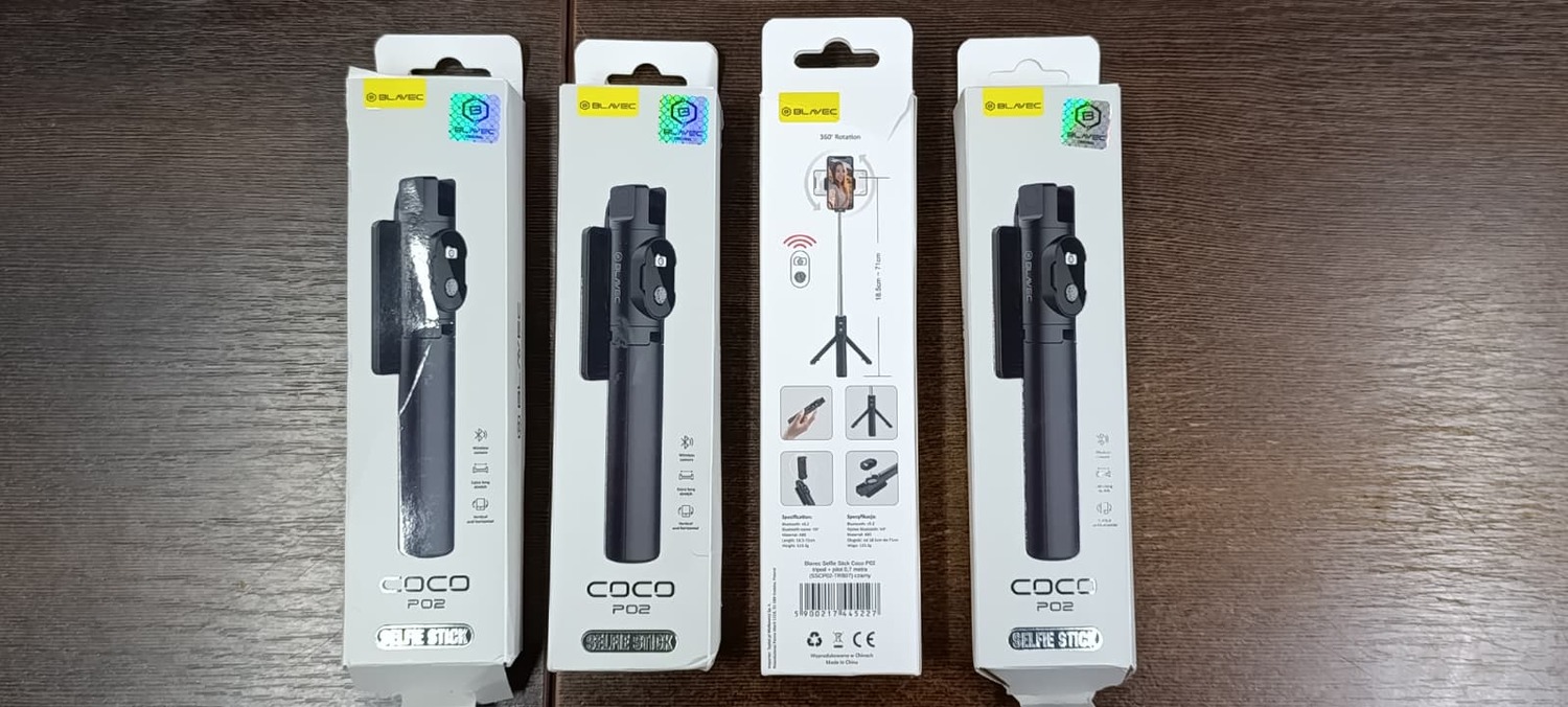 Blavec Selfie Stick Coco P-02 tripod + remote control 0,7 metres (SSCP02-TRB07) black (damaged packaging)