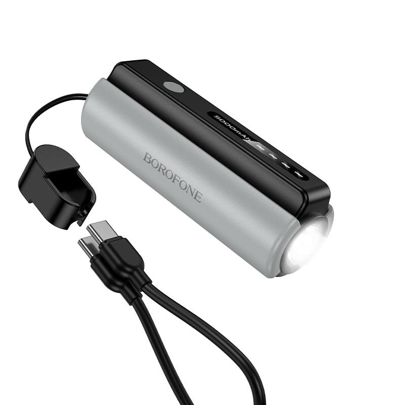 Borofone Внешний аккумулятор 5000mAh BJ87 Star - Type C - с фонариком чёрный