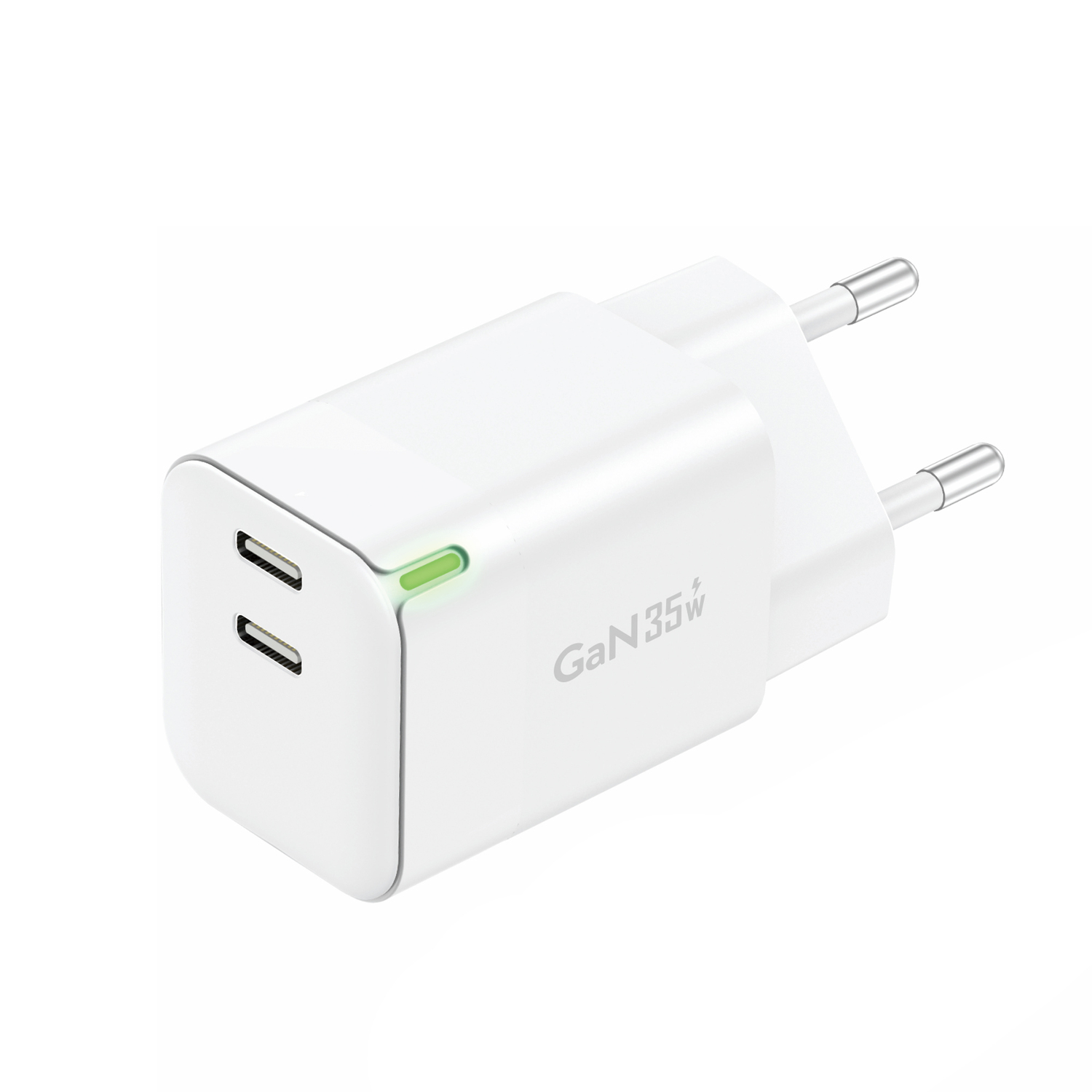Foneng Lādētājs GAN35 GaN - 2x Type-C - PD 35W 3A balts