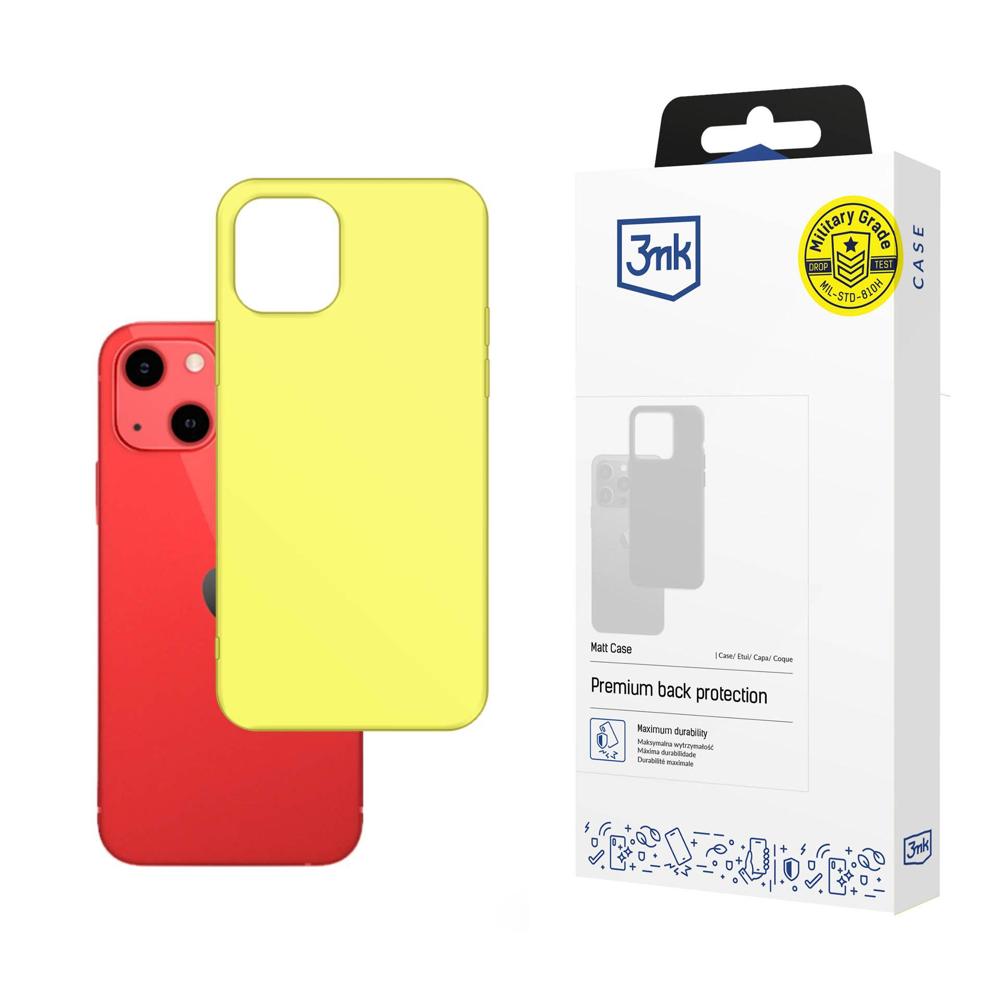 Viedtālruņa apvalks iPhone 13 no 3mk Matt Case sērijas - limetzaļš