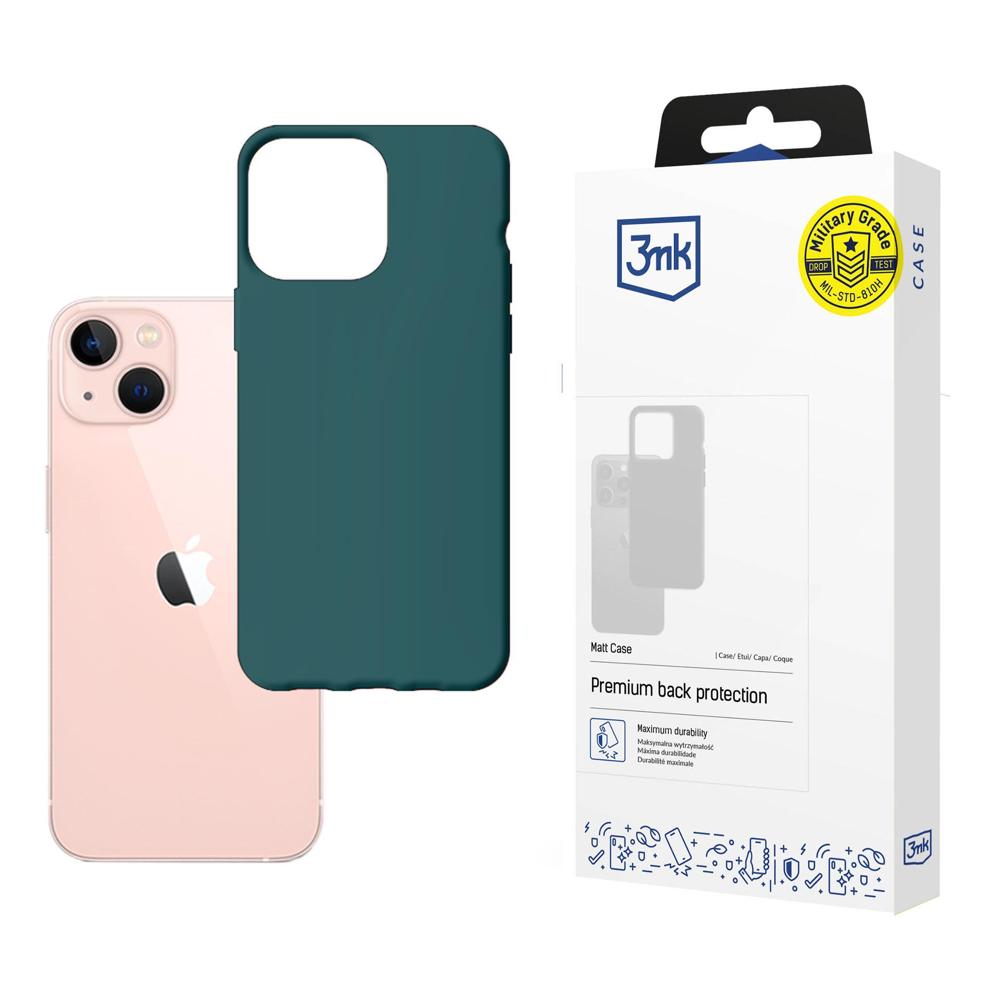 Viedtālruņa apvalks iPhone 14 Plus no 3mk Matt Case sērijas - tumši zaļa