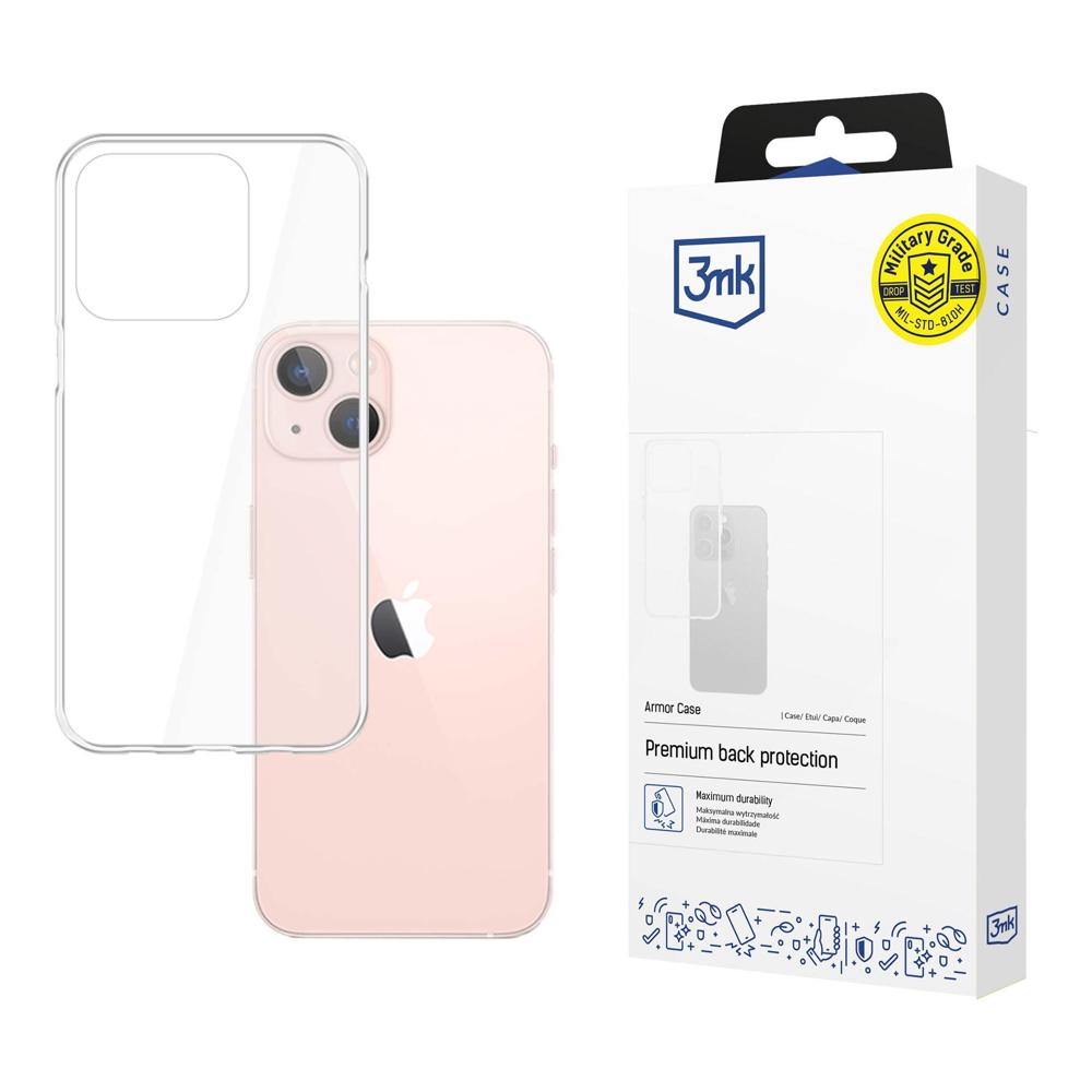 Viedtālruņa apvalks iPhone 14 Plus no 3mk Armor Case sērijas - caurspīdīgs